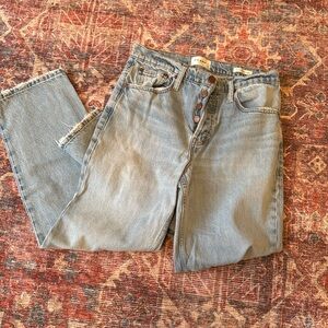 Frame Slouchy Straight Jeans